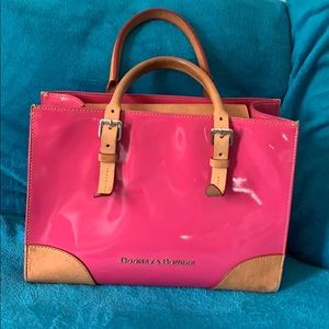 Dooney & Bourne pink patent leather satchel